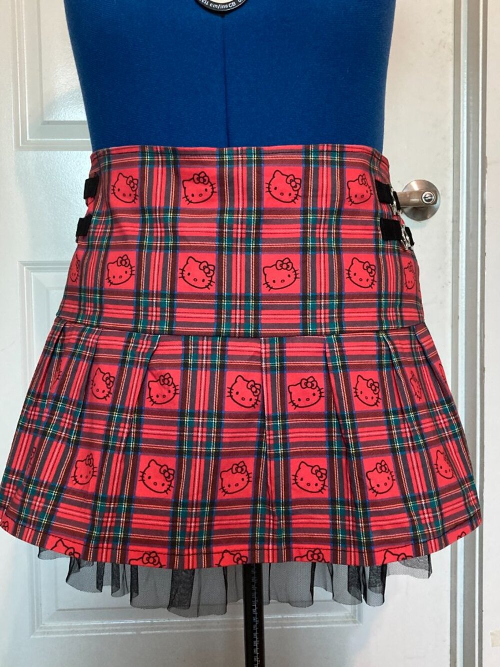 Dolls Kill x Hello Kitty Good for Each Other Plaid Mini Skirt - Picture 2 of 7